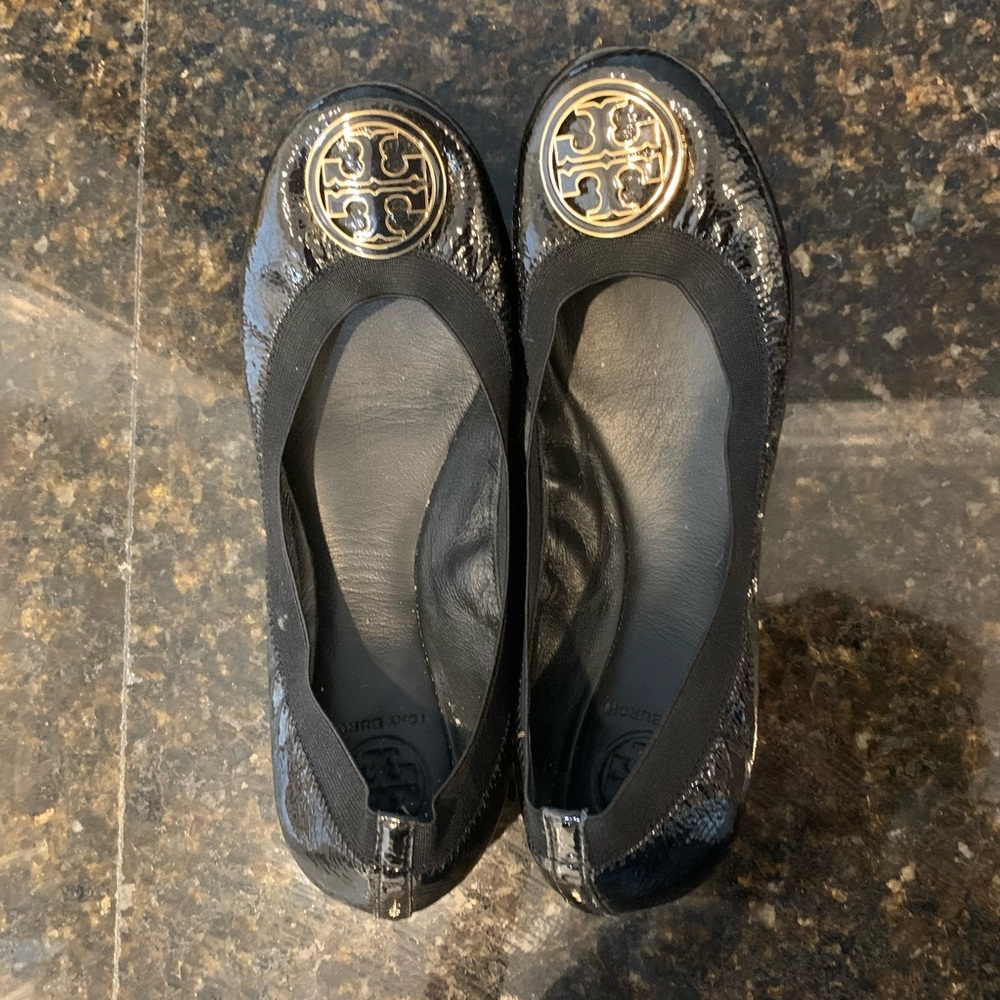 Tory Burch Caroline Black Patent 9.5